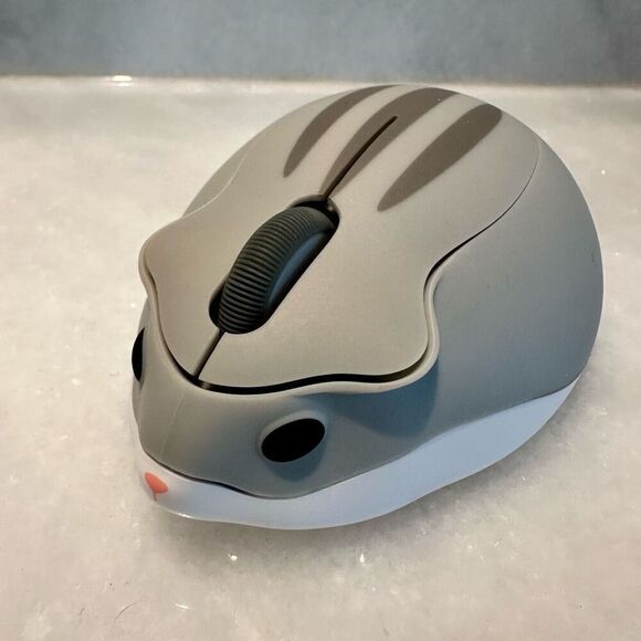 Hamster Shape Gray Portable Bluetooth Wireless Mouse - Picture 1 of 2